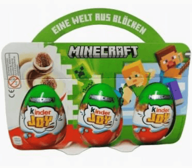 Шоколадні яйця Kinder Joy Minecraft 3шт × 20г